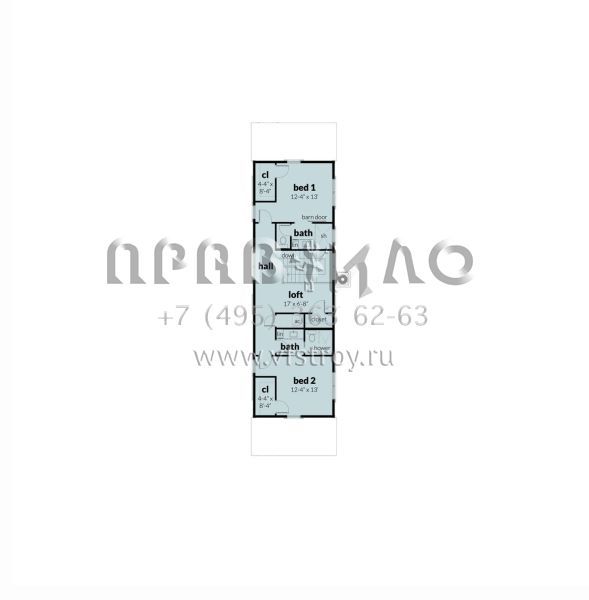 Проект двухэтажного дома с гаражом на три и более машин в прибрежном стиле S5-190 (028-00196)