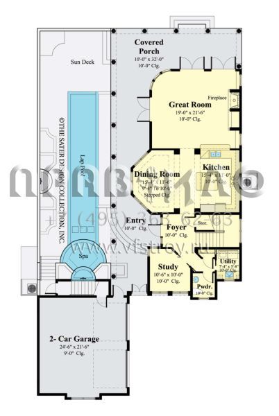 Проект двухэтажного дома с гаражом на две машины в английском стиле S5-270 (8436-00049)