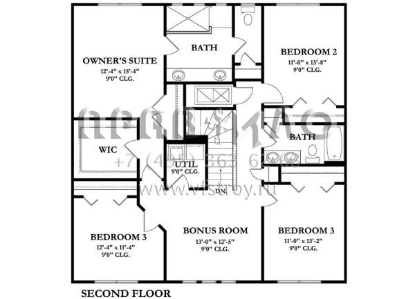 Проект двухэтажного дома с гаражом на две машины в современном стиле S5-223 (3978-00108)