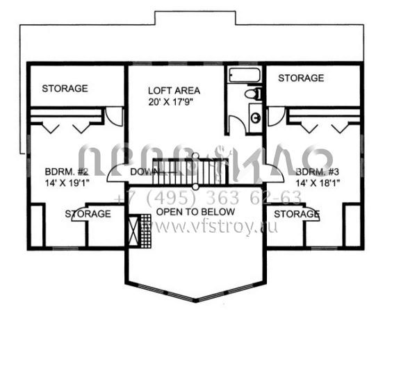 Проект двухэтажного дома без гаража в скандинавском стиле S5-231 (039-00553)