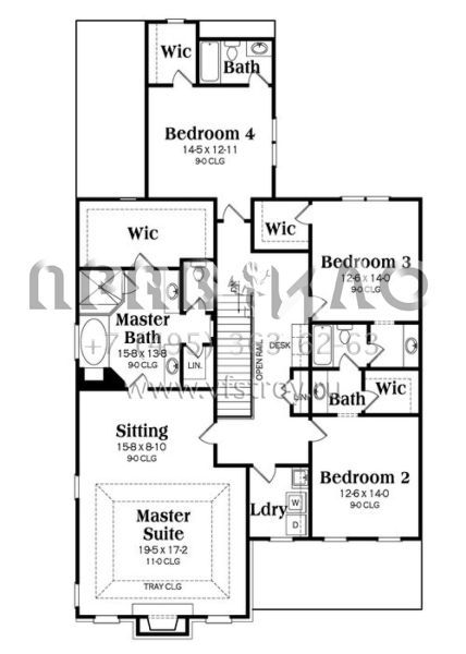 Проект двухэтажного дома с гаражом на две машины в американском стиле S5-332 (009-00200)