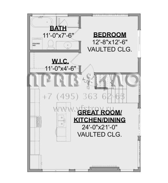 Проект одноэтажного дома без гаража в современном стиле S5-112 (1462-00039)