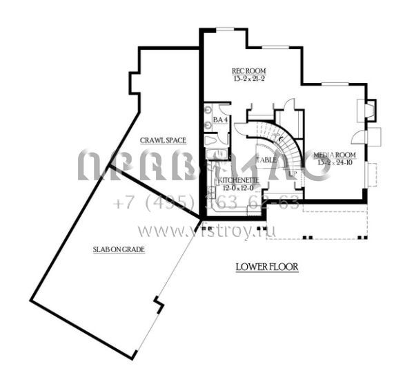 Проект двухэтажного дома с гаражом на три и более машин в американском стиле S5-383 (341-00215)