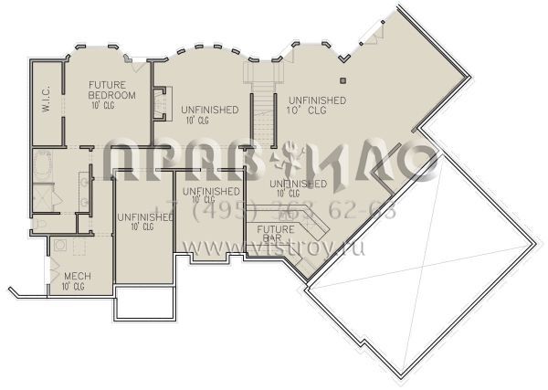 Проект двухэтажного дома с гаражом на три и более машин в английском стиле S5-363 (699-00239)