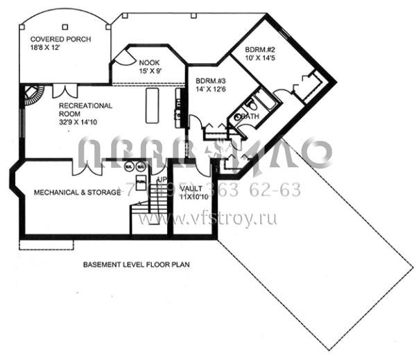 Проект двухэтажного дома с гаражом на три и более машин в скандинавском стиле S5-359 (039-00654)