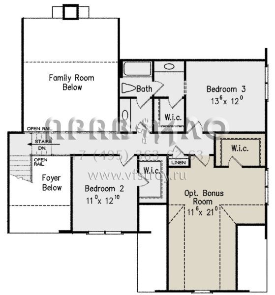 Проект двухэтажного дома с гаражом на две машины в стиле Ранчо S5-228 (8594-00256)