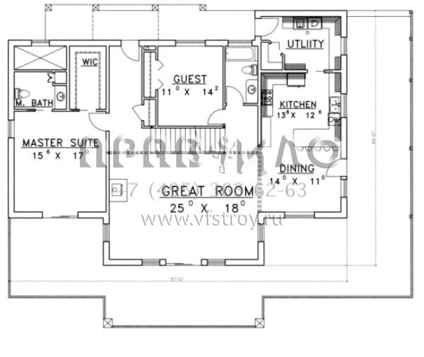Проект двухэтажного дома без гаража в скандинавском стиле S5-223 (039-00178)