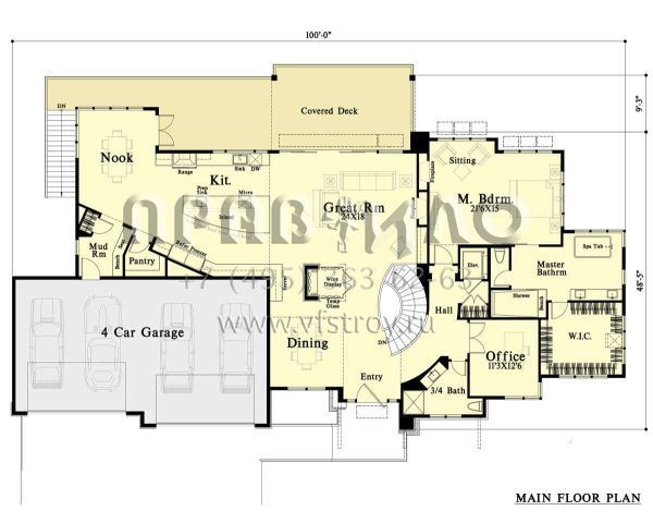 Проект двухэтажного дома с гаражом на три и более машин в современном стиле S5-539 (4771-00016)