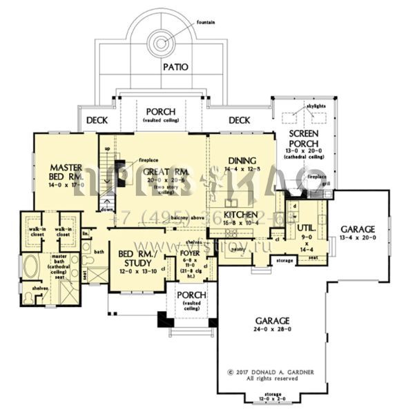 Проект двухэтажного дома с гаражом на три и более машин в американском стиле S5-262 (2865-00345)