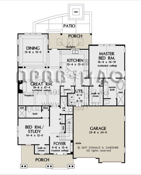 Проект двухэтажного дома с гаражом на две машины в американском стиле S5-257 (2865-00220)
