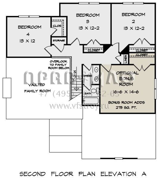 Проект двухэтажного дома с гаражом на две машины в американском стиле S5-201 (6082-00146)