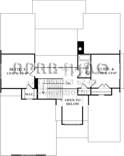 Проект двухэтажного дома с гаражом на две машины в современном стиле S5-234 (3323-00609)