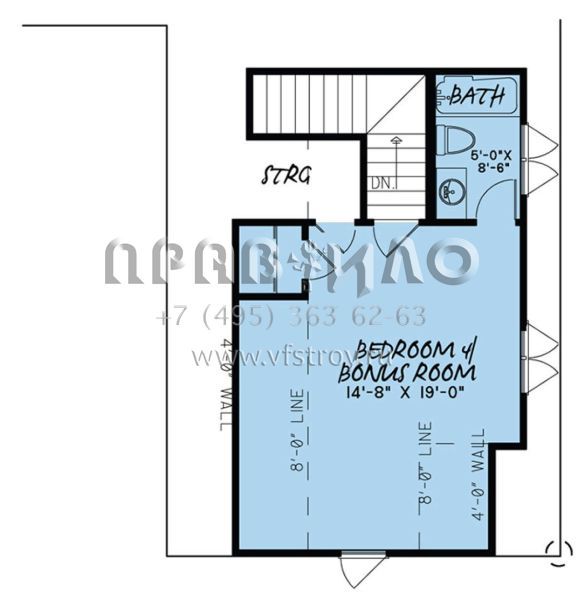 Проект одноэтажного дома с гаражом на две машины в стиле Ранчо S5-232 (8318-00047)