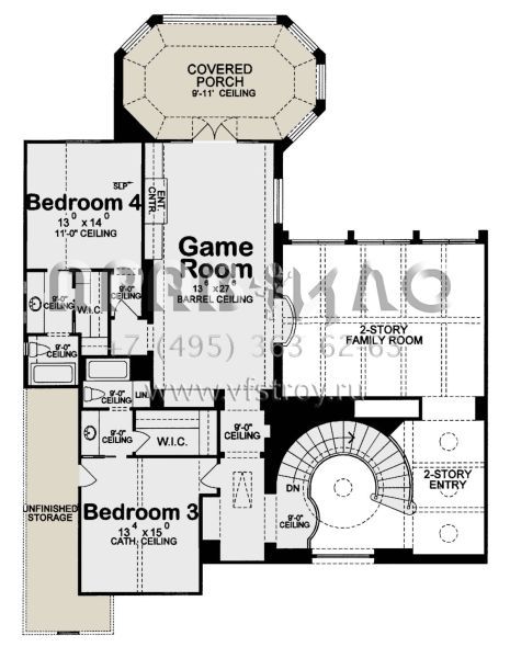 Проект двухэтажного дома с гаражом на три и более машин в современном стиле S5-430 (402-01670)