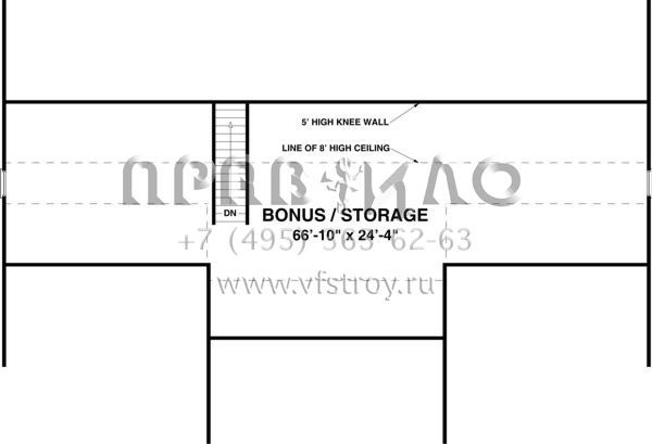 Проект одноэтажного дома с гаражом на три и более машин в стиле Ранчо S5-139 (036-00179)
