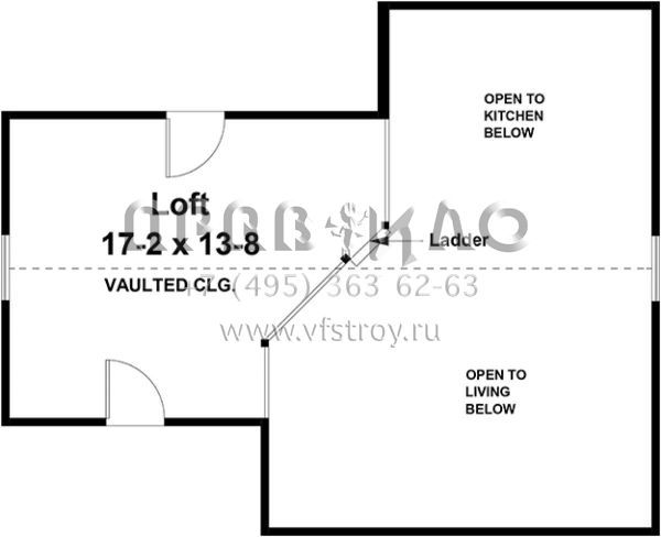 Проект двухэтажного дома без гаража в стиле Ранчо S5-94 (348-00257)