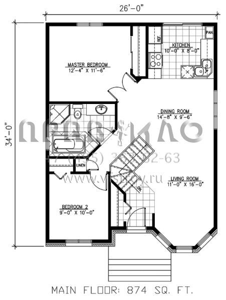 Проект одноэтажного дома без гаража в стиле Ранчо S5-81 (1785-00149)