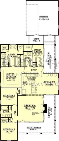 Проект одноэтажного дома с гаражом на две машины в американском стиле S5-177 (041-00074)