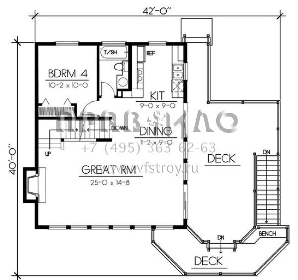 Проект двухэтажного дома без гаража в современном стиле S5-136 (692-00218)