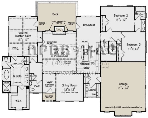 Проект одноэтажного дома с гаражом на две машины в английском стиле S5-214 (8594-00247)