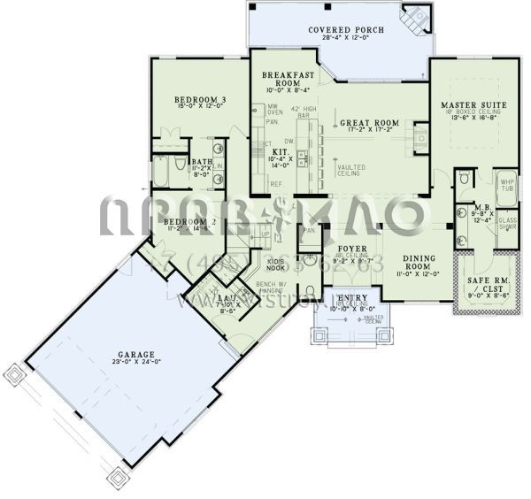Проект двухэтажного дома с гаражом на две машины в американском стиле S5-204 (110-01057)