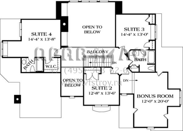 Проект двухэтажного дома с гаражом на две машины в стиле Ранчо S5-321 (3323-00328)