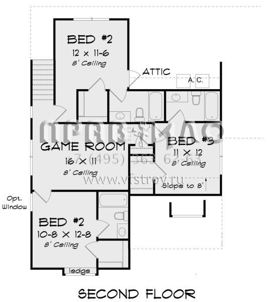 Проект двухэтажного дома без гаража в американском стиле S5-199 (4848-00364)