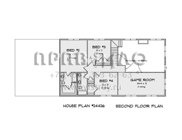 Проект двухэтажного дома с гаражом на три и более машин в стиле БарнХаус S5-256 (4848-00386)