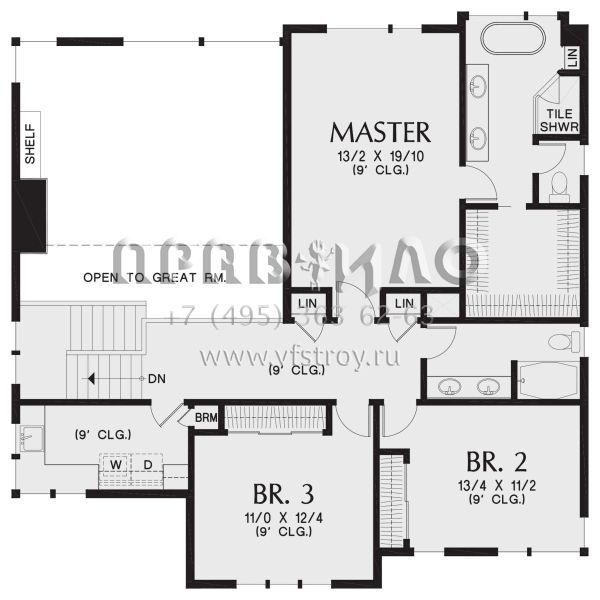 Проект двухэтажного дома с гаражом на три и более машин в современном стиле S5-273 (2559-00882)