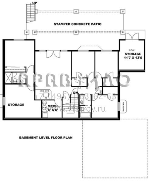Проект одноэтажного дома с гаражом на две машины в стиле Шале S5-405 (039-00693)