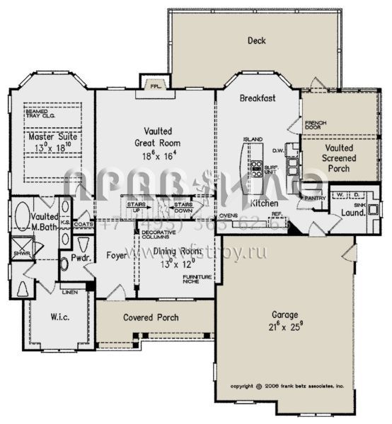 Проект двухэтажного дома с гаражом на две машины в американском стиле S5-206 (8594-00167)