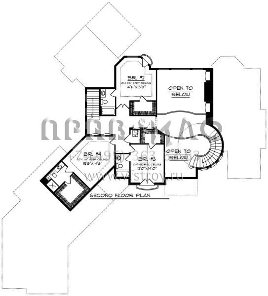 Проект двухэтажного дома с гаражом на три и более машин в английском стиле S5-407 (1020-00083)