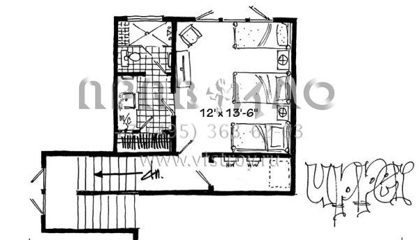 Проект одноэтажного дома без гаража в современном стиле S5-127 (1907-00021)