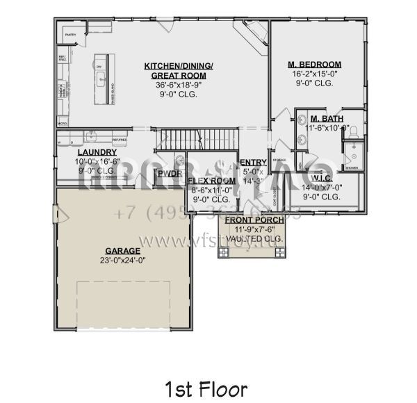 Проект двухэтажного дома с гаражом на две машины в современном стиле S5-226 (1462-00005)