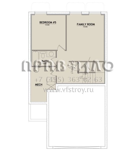 Проект двухэтажного дома с гаражом на две машины в стиле Ранчо S5-149 (8768-00132)