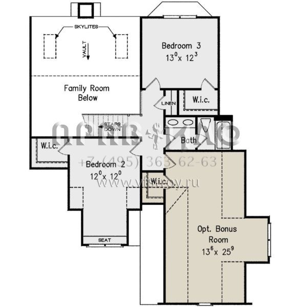Проект двухэтажного дома с гаражом на две машины в американском стиле S5-206 (8594-00167)