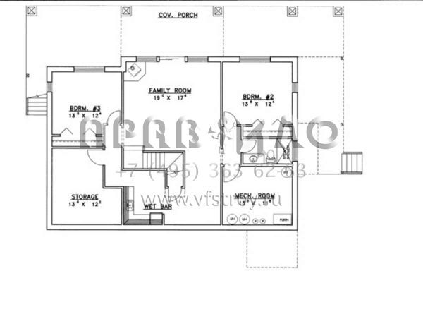 Проект одноэтажного дома с гаражом на две машины в скандинавском стиле S5-315 (039-00506)