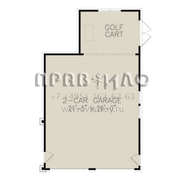 Проект одноэтажного дома с гаражом на две машины в стиле Ранчо S5-186 (699-00059)