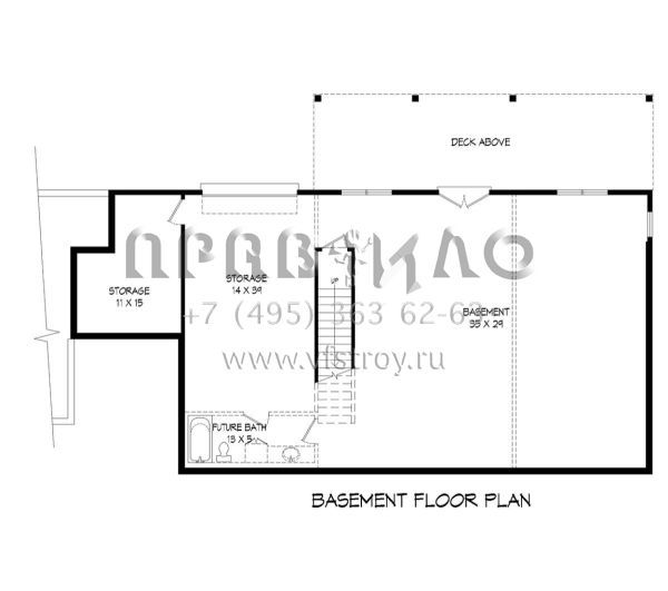 Проект одноэтажного дома с гаражом на две машины в стиле Ранчо S5-153 (940-00079)