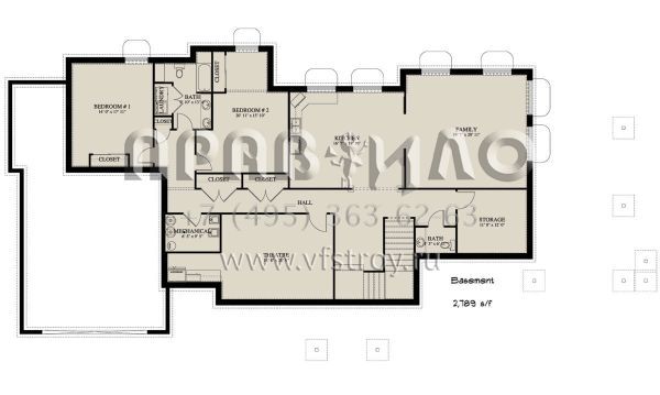 Проект одноэтажного дома с гаражом на две машины в стиле Ранчо S5-260 (2802-00038)