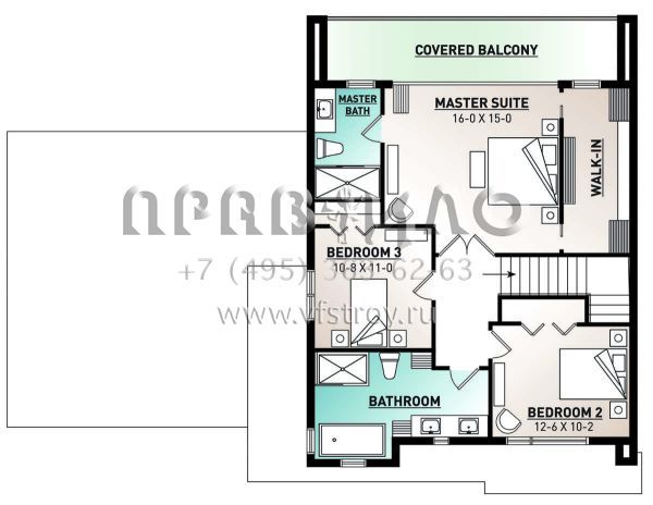 Проект двухэтажного дома с гаражом на две машины в современном стиле S5-190 (034-01193)