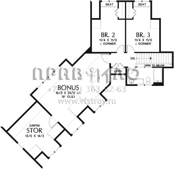 Проект двухэтажного дома с гаражом на три и более машин в стиле Шале S5-277 (2559-00746)