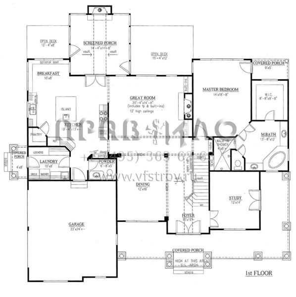 Проект двухэтажного дома с гаражом на две машины в стиле Ранчо S5-296 (286-00055)