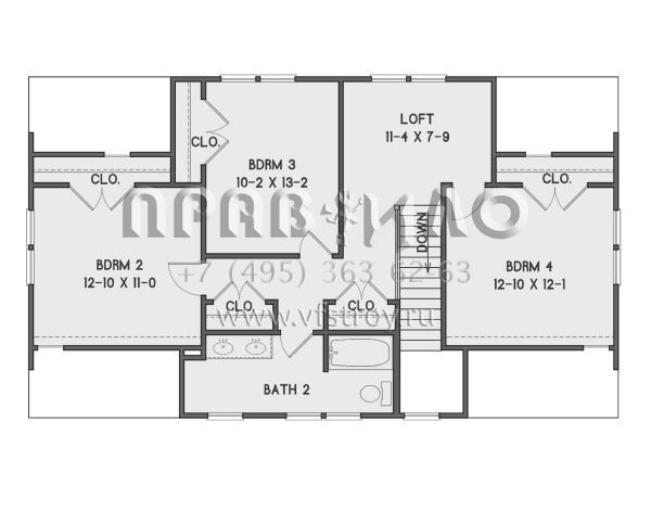 Проект двухэтажного дома без гаража в современном стиле S5-190 (4351-00016)