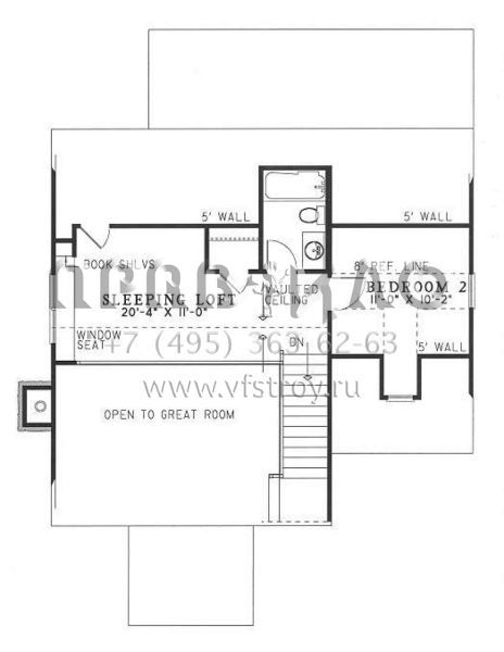 Проект двухэтажного дома без гаража в современном стиле S5-132 (110-00313)