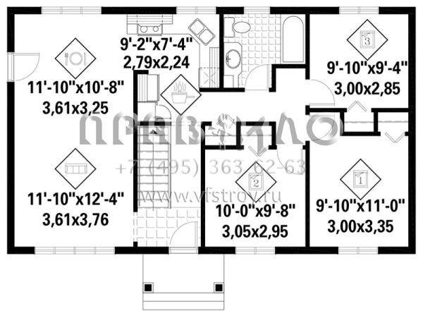 Проект одноэтажного дома без гаража в современном стиле S5-89 (6146-00323)