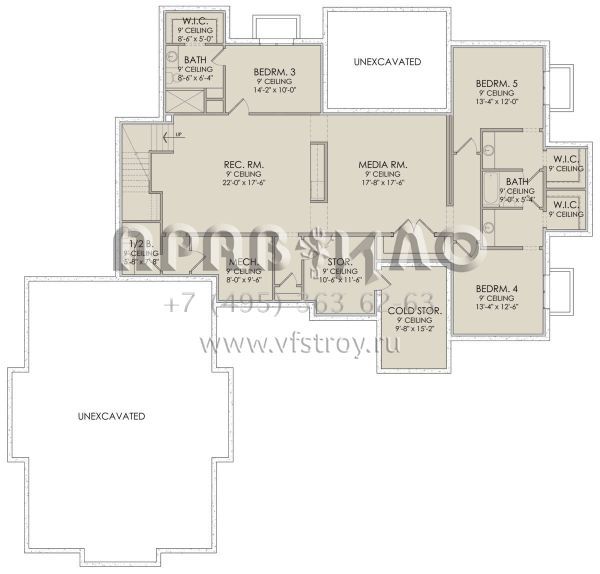 Проект двухэтажного дома с гаражом на три и более машин в современном стиле S5-287 (6422-00069)