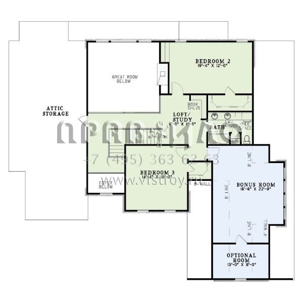 Проект двухэтажного дома с гаражом на три и более машин в английском стиле S5-289 (110-00257)