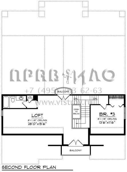 Проект двухэтажного дома с гаражом на две машины в стиле Ранчо S5-451 (1020-00045)