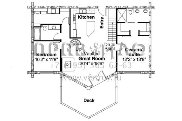 Проект двухэтажного дома с гаражом на две машины в русском стиле S5-146 (035-00668)